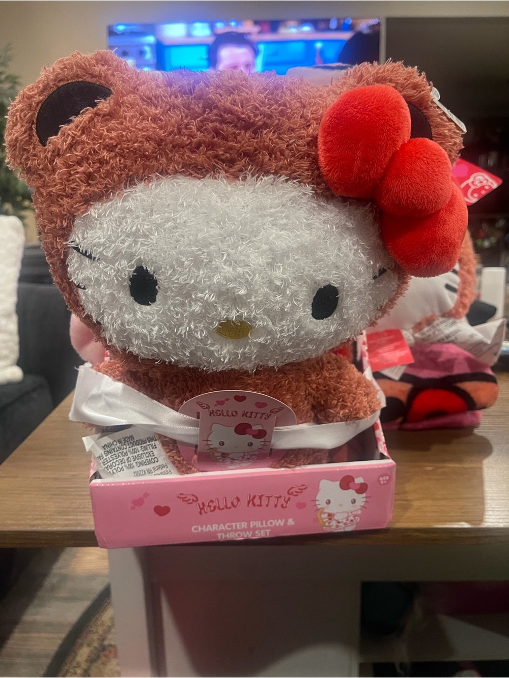 Hello Kitty plush and character throw